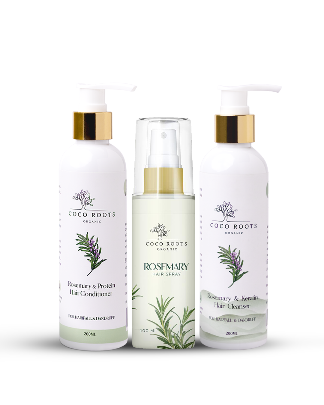 Hair growth combo - Rosemary hair growth oil + Rosemary&Keratin Hair Cleanser + Rosemary &Protein Hair conditioner